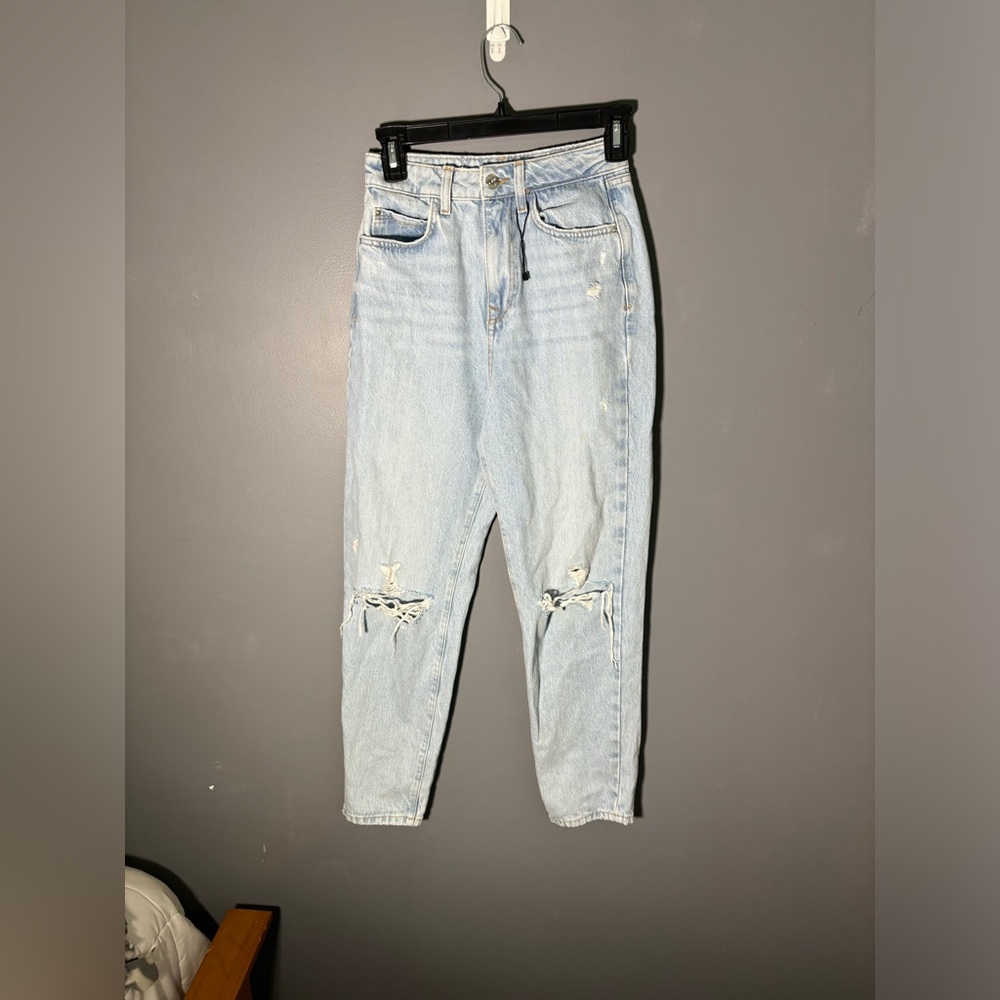 Zara Mom Fit Jeans With High Waist Size 0 - Picture 2 of 6